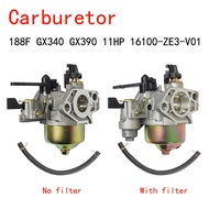 Carburetor 13hp Engine for GX340 GX390 188F 11HP 13HP, White, Buffalo, Toyama