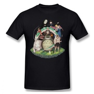 Spirited Away Anime Princess Mononoke Men T Shirt Hip Hop Leisure 4XL 5XL 6XL Cotton Crewneck Custom Short Sleeve Men Shirt XS-4XL-5XL-6XL