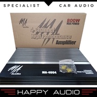 POWER AMPLIFIER 4 CHANNEL CAR MA AUDIO MA-4004 800 WATT