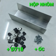 Combo Hộp nhôm giải nhiệt + 16 con D718 + ốc bắt sò D718. Linh kiện làm máy cơ 2 vế c chung 16D718