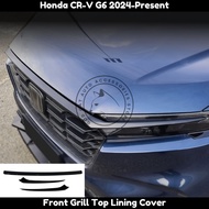 Honda CRV CR-V G6 2024-2026+ Glossy Black Front Grill Top Lining Garnish Protector Cover For CRV