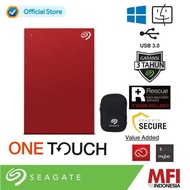 Seagate External Hard Drive One Touch 2.5-Inch 2TB Red Free Pouch