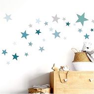 Little Deco DL409 Wall Sticker 60 Stars Children's Room Boys Stars I Mint Grey I Many Colours Wall S