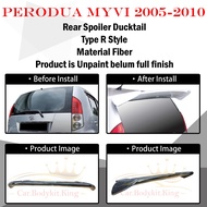 PERODUA MYVI 2005-2010 TYPE R STYLE REAR TRUNK SPOILER LIP -MATERIAL FIBER BODYKIT