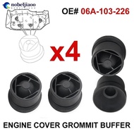 NOBELJIAOO 4Pcs Car Engine Cover Cushion Rubber Stop Jounce Bumper Grommet For Audi A3 A6 VW Golf Mk