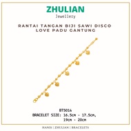 Rantai tangan biji sawi disco love padu gantung Zhulian