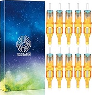 Tattoo Cartridge Needles, ATOMUS 10pcs 7M1 9M1 11M1 13M1 15M1 Disposable Sterilized Tattoo Needle fo