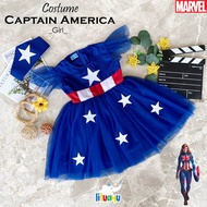 Captain America Cosplay Costume for Kids Captain America Dress for Girls Kids Birthday Clothes