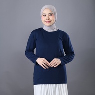 Mybamus Manset O-neck Basic Tops Navy M15514 R92S1