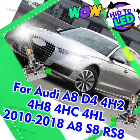 2x Head Lamp Bulbs D3S D3R D3 For Audi A8 D4 4H2 4H8 4HC 4HL 2010-2018 A8 S8 RS8 LED Headlight Coppe