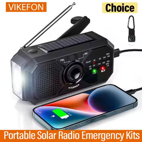 Portable Solar Radio Emergency Kits first Aid Radio with Crank Dynamo AM/FM Radio Blackout Power Sta