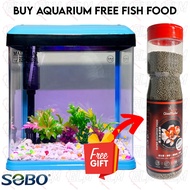 SOBO T-290F/820F Fish Aquarium Fish Tank Set Include Pump Filter Led Light