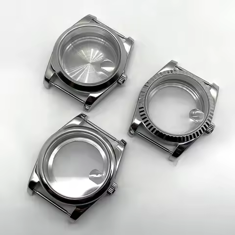 Neiton 36mm/39mm Silver Watch Case Sapphire Fit NH36 NH34 NH35 Movement 316L Stainless Steel