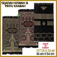 Premium Cotton Prayer Rug, Quality Embroidered Prayer Rug, Embroidered Kiswah Prayer Rug, Kaaba Door
