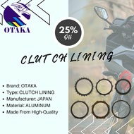 OTAKA CLUTCH LINING FOR XRM/WAVE100/110/X4/RAIDER150 1SET JAPANS HIGH QUALITY