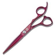 Saki Red Hair Cutting Scissors - 6" Inch Red Hair Shears - Red Titanium Finish - Professional Use - 
