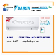 (WIFI) DAIKIN 1HP STANDARD INVERTER WALL MOUNTED AIR CONDITIONER R32 FTKF25B / RKF25A