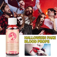 Realistic effect fake blood can be washed on scars, wounds and clothes, easy to bleed fake blood for eye drops and nose bleeding, Halloween blood role play