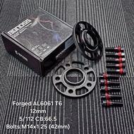 Wheel Spacer 12mm 5/112 CB:66.5 Bolts:M14x1.25 - Bonoss Spacer Kit