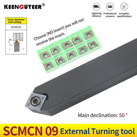 1pc SCMCN1212H09 SCMCN1414H09 SCMCN1616H09 External Turning Tool Holder CCMT Carbide Inserts Lathe C