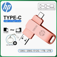 HP TYPE-C Pendrive 2 In 1โทรศัพท์มือถือ U Disk 1TB 2TB ไดรฟ์คู่หน่วยความจำแฟลช USB ความเร็วสูงหน่วยค