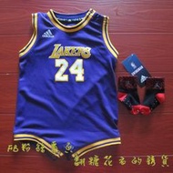 美國NBA官網愛迪達ADIDAS正品兒童寶寶小BABY新生兒包屁連身球衣KOBE科比湖人隊免運