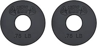 Micro Gainz Standard 1-Inch Center Hole Weight Plates, Set of 2 Black Fractional Plates Choose Set (