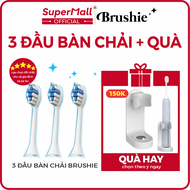 [HCM][Full Quà] COMBO 3 đầu Bàn chải đánh răng điện 3 trong 1 Brushie - Đánh răng rửa mặt chăm sóc n