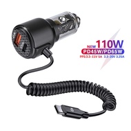 Foreign Trade PD65W PD45W Car Charger with Cable Multifunctional Power Conversion Plug Car Charger F