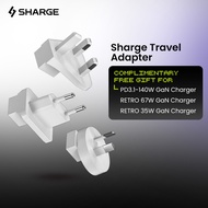 [Free Gift] SHARGE Travel Adapter | For PD3.1-140W GaN Charger / RETRO 67W GaN Charger / RETRO 35W G