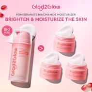 【Big Size】Glad2Glow Pmomegranate Niacinamide Brightening Moisturizer  Big Size （100g） Whitening Glow