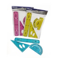 RULER RULER SET 20 CM FLEXIBLE FLEXIBLE FLEXIBLE TRIANGLE RULER BC-632