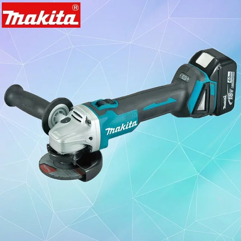 Makita เครื่องเจียรไฟฟ้าลิเธียมไร้แปรงถ่าน DGA404 18V 125มม. เครื่องตัดแบบชาร์จไฟได้เครื่องขัดพลังงา