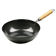 Tsubame Sanjo Iron Stir Fry Pot 26cm IH Compatible Deep Frying Pan The Iron Black HB-2405