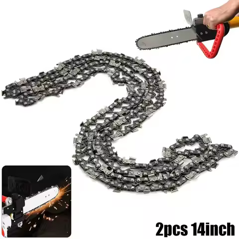 2Pcs Chain Chainsaw Chain 14inch Chains 3/8 Inch Wood Cutting Tools 1.3mm (.050) Gauge 52 Links For 