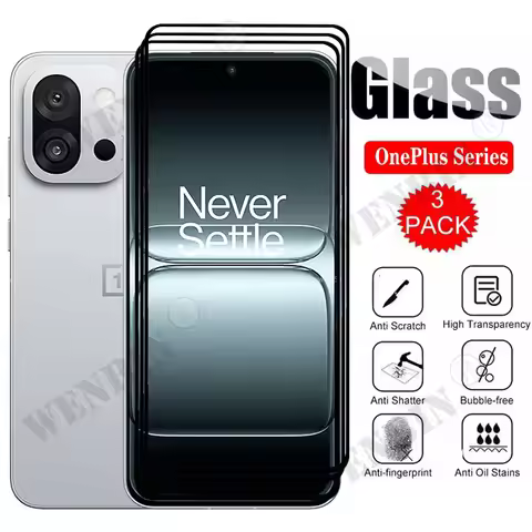 3 Pcs Tempered Glass For OnePlus 15 13T 13 Screen Protector on For OnePlus 13T 12 11 Full Protective