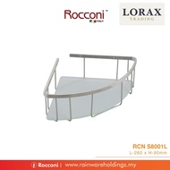 RCN S8001L : Corner basket c/w frosted glass (Satin finishing)