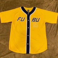 Fubu sport 藍黃配色棒球衣 棒球外套