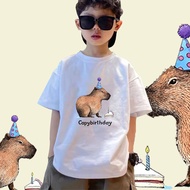 birthday gift Bullas Kids T-shirt Funny Capybara Cabernet 100-150cm fashion