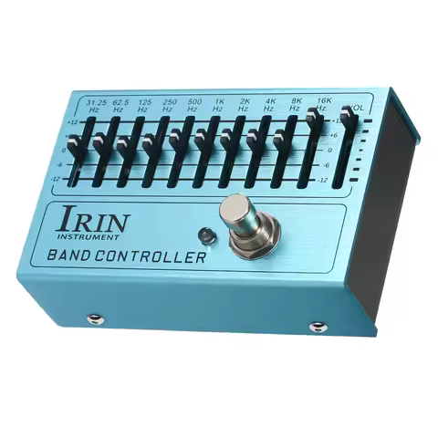 IRIN 10-Band EQ Guitar Effect Pedal Mini Guitar Equalizer with True Bypass for Guitar Bass Aluminum 