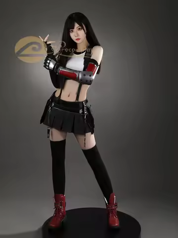 Tifa Lockhart Cosplay FF VII Rebirth Tifa Cosplay Costume Women Halloween Outfit C08871