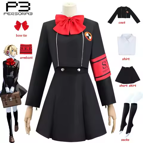 Aegis Cosplay Costume Game JK School Uniform Black Suits Role Play Halloween Carnival Party Dressing