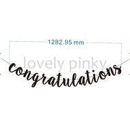 (พร้อมส่ง) ธง ป้ายแสดงความยินดี Congratulations flags พร้อมเชือกร้อย