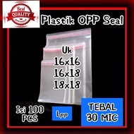 Top Seal Opp Plastic size 16x16, 16x18, 18x18 cm ~ 30 MIC THICKNESS.