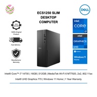 DELL SLIM PC ECS1250 Desktop PC (I7-14700, 16GB, 512GB, W11H, Intel UHD, 1Yr)