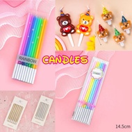 🇸🇬 SG INSTOCKS Colourful Rainbow Soft Pastel Candy Macaron Colours Candles Children 21st 18th Party 