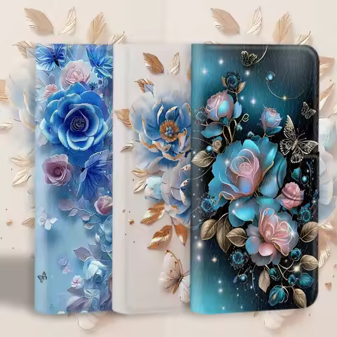 Leather Flip Cover For Vivo IQOO Neo 7 8 9 10 11 12 Pro Z7i Z8X Z7X Z9 Luxury Flower Phone Bags Card