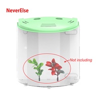 5L Capacity Small Acrylic Desktop Fish Tank Bowl for 10-15 gallon USB mini Aquarium Tank Table Decor