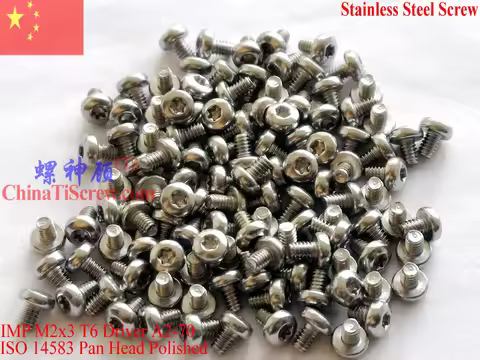ISO 14583 Stainless Steel M2 Screws M2x3 M2x4 M2x5 M2x6 M2x7 M2x8 M2x10 M2x12 M2x14 M2x16 Pan Head T