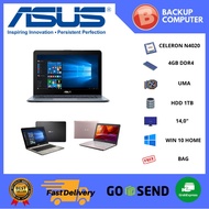 ASUS NB X441MAO- N4020/UMA/4G/1T/HD/BLACK/NO ODD